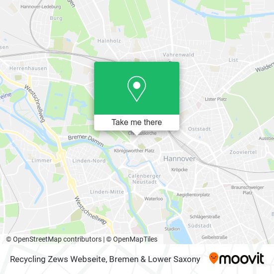 Карта Recycling Zews Webseite