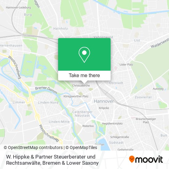 W. Hippke & Partner Steuerberater und Rechtsanwälte map