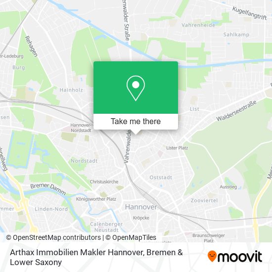 Arthax Immobilien Makler Hannover map