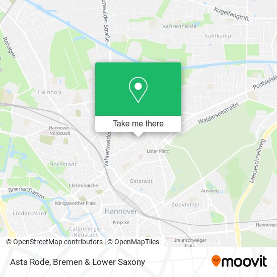Asta Rode map