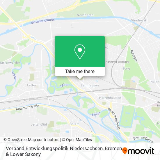 Verband Entwicklungspolitik Niedersachsen map