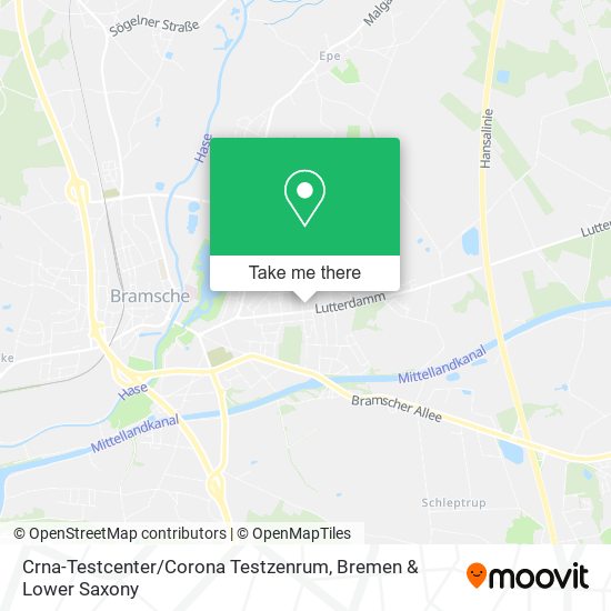Crna-Testcenter / Corona Testzenrum map