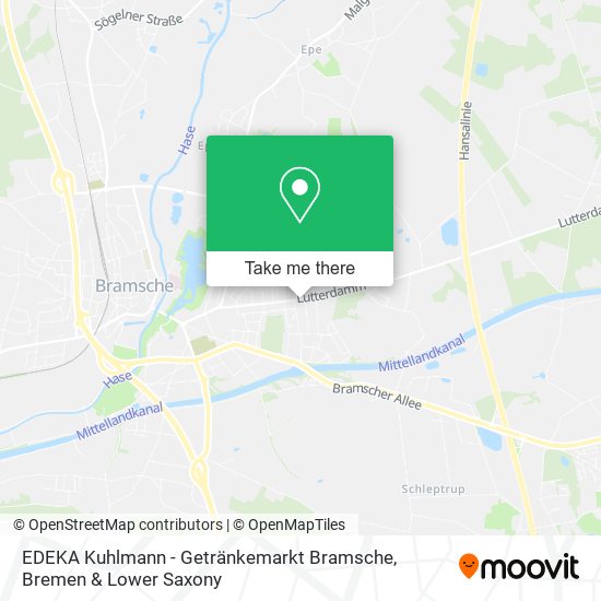 EDEKA Kuhlmann - Getränkemarkt Bramsche map