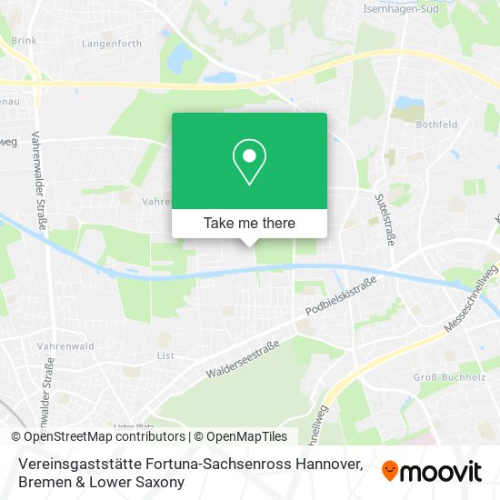 Карта Vereinsgaststätte Fortuna-Sachsenross Hannover