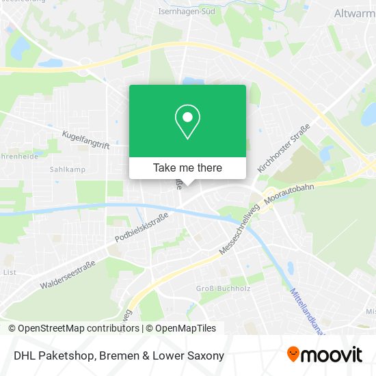 DHL Paketshop map