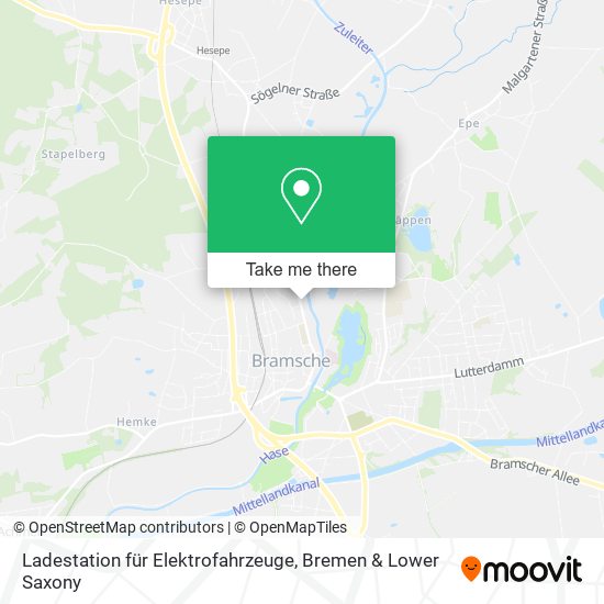 Ladestation für Elektrofahrzeuge map