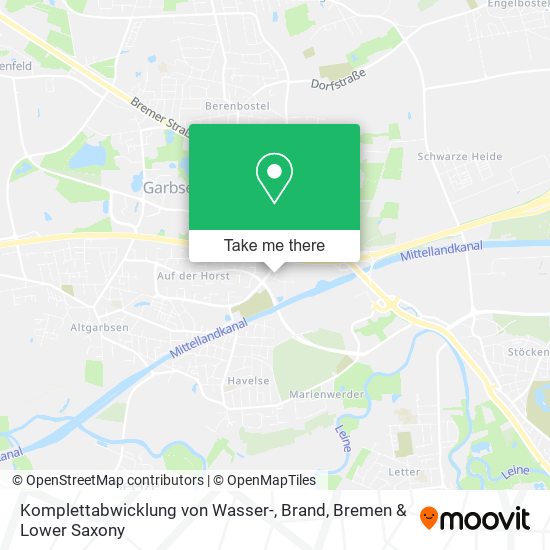 Komplettabwicklung von Wasser-, Brand map