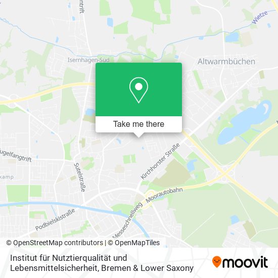 Institut für Nutztierqualität und Lebensmittelsicherheit map