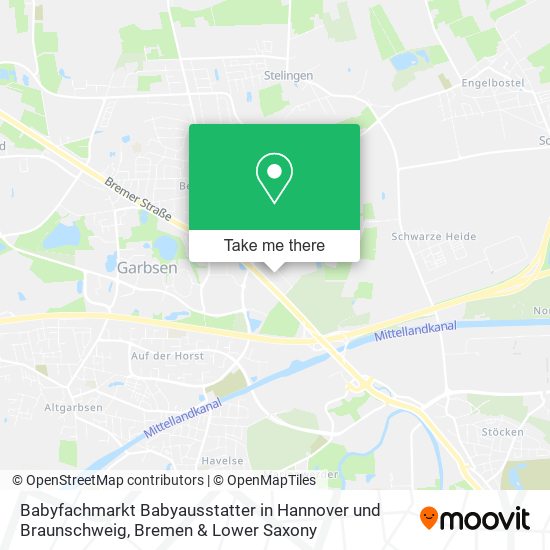 Babyfachmarkt Babyausstatter in Hannover und Braunschweig map