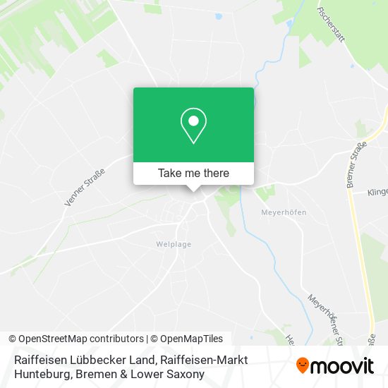 Raiffeisen Lübbecker Land, Raiffeisen-Markt Hunteburg map