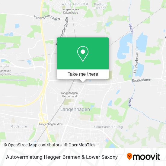 Autovermietung Hegger map