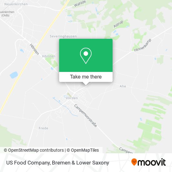 US Food Company map