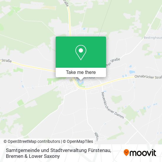 Карта Samtgemeinde und Stadtverwaltung Fürstenau