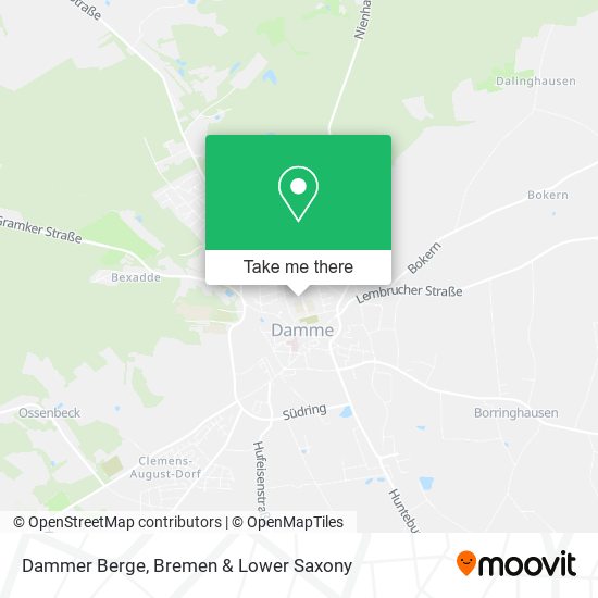 Dammer Berge map