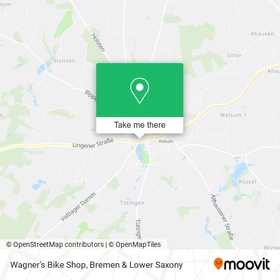 Wagner's Bike Shop map