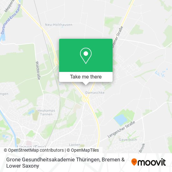 Grone Gesundheitsakademie Thüringen map