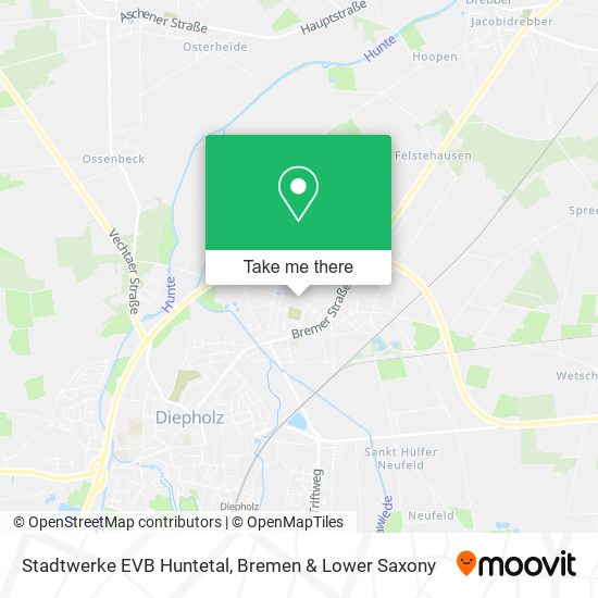 Stadtwerke EVB Huntetal map