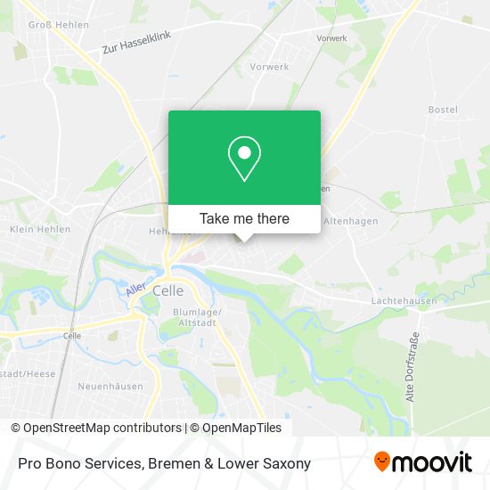 Pro Bono Services map
