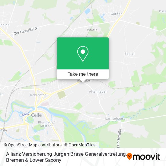 Allianz Versicherung Jürgen Brase Generalvertretung map