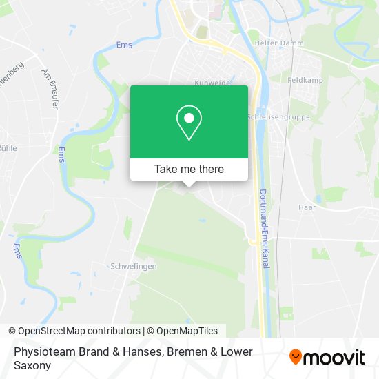 Physioteam Brand & Hanses map