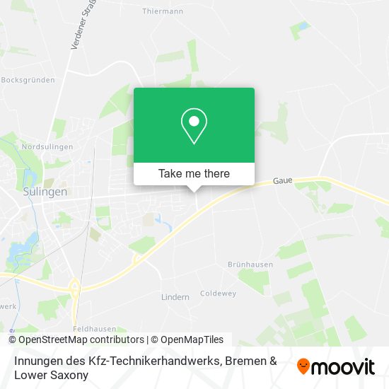 Innungen des Kfz-Technikerhandwerks map