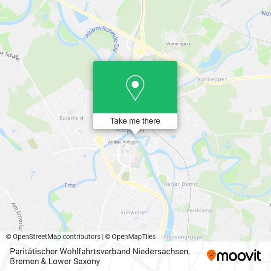 Карта Paritätischer Wohlfahrtsverband Niedersachsen