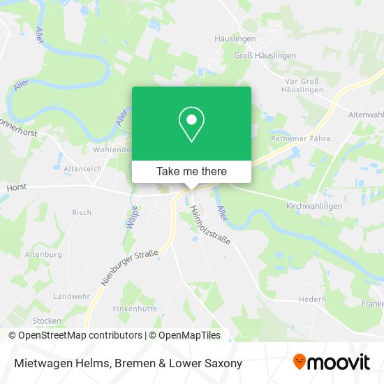 Mietwagen Helms map