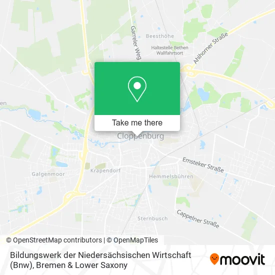 Карта Bildungswerk der Niedersächsischen Wirtschaft (Bnw)