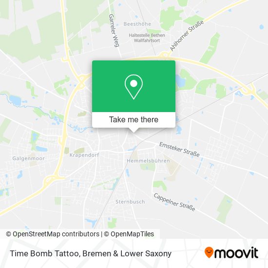 Time Bomb Tattoo map