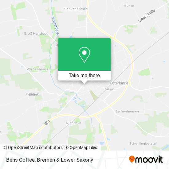 Bens Coffee map