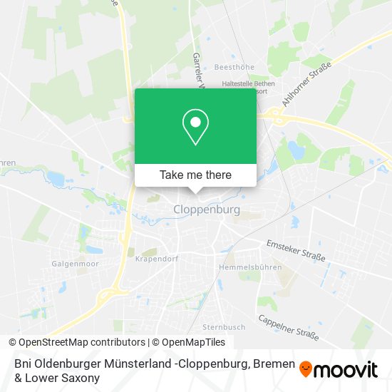 Bni Oldenburger Münsterland -Cloppenburg map