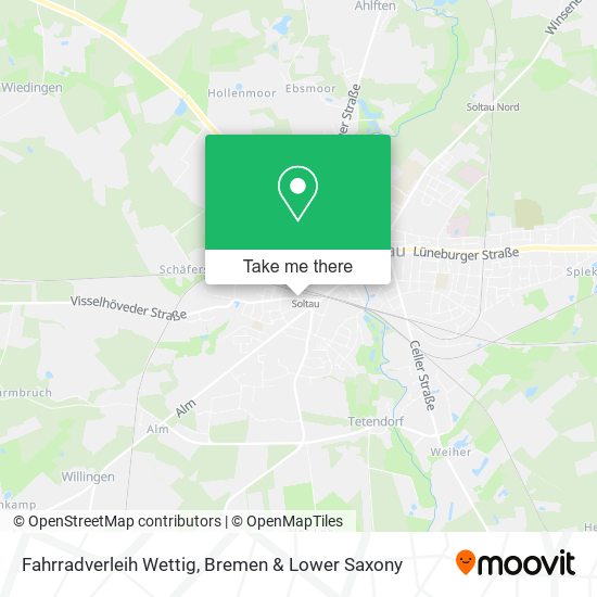 Fahrradverleih Wettig map