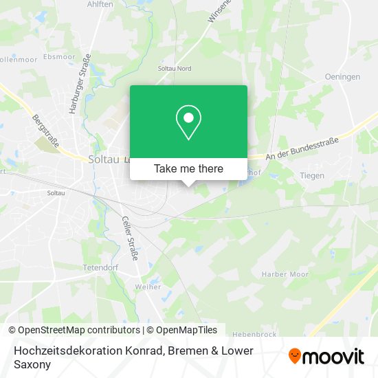 Hochzeitsdekoration Konrad map