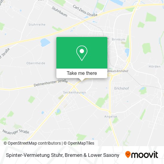 Spinter-Vermietung Stuhr map