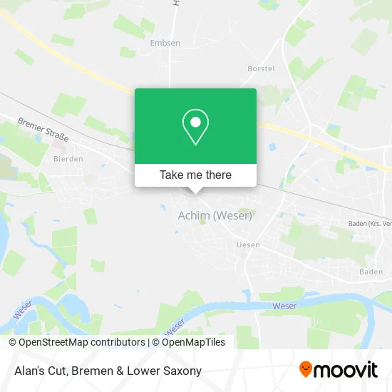 Alan's Cut map