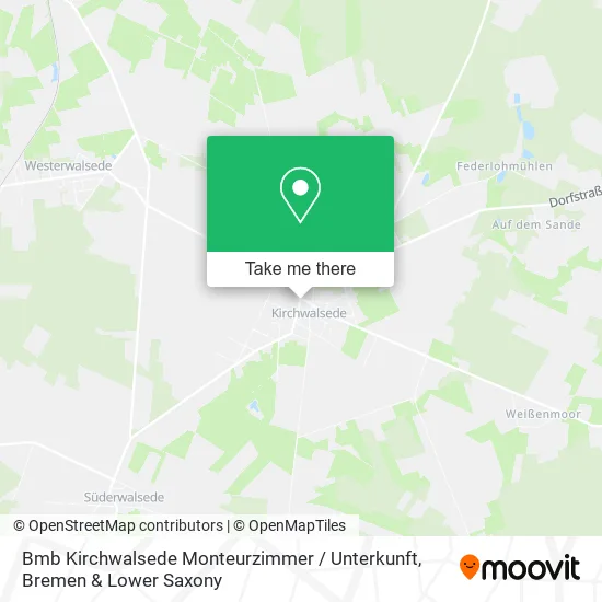 Карта Bmb Kirchwalsede Monteurzimmer / Unterkunft