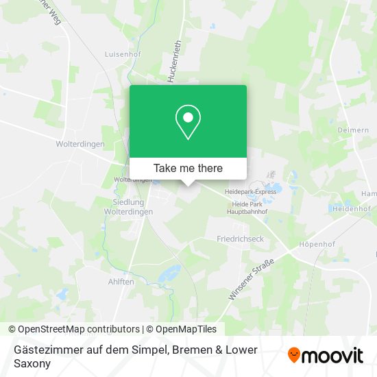 Gästezimmer auf dem Simpel map