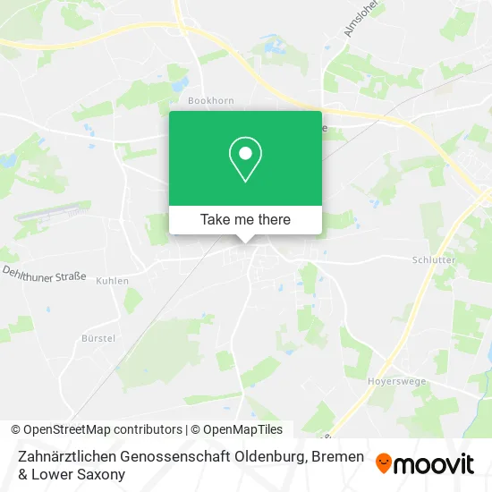 Карта Zahnärztlichen Genossenschaft Oldenburg