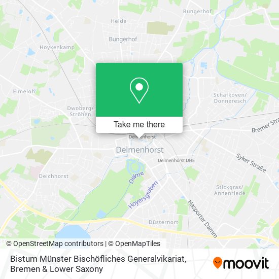 Bistum Münster Bischöfliches Generalvikariat map