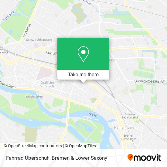 Fahrrad Überschuh map