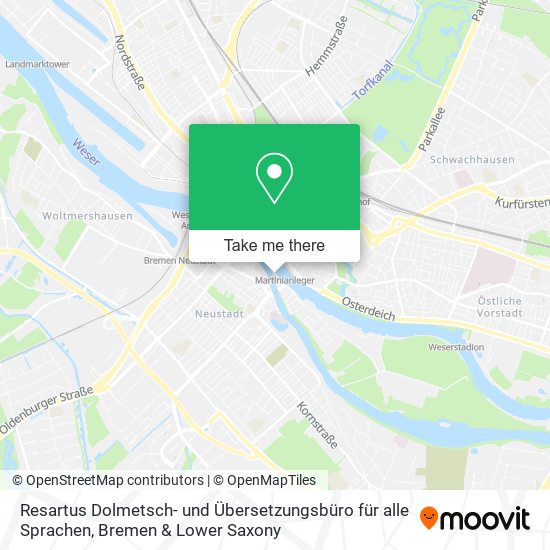 Resartus Dolmetsch- und Übersetzungsbüro für alle Sprachen map