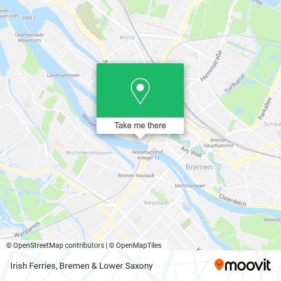 Irish Ferries map