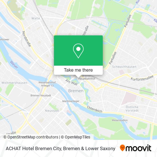 Карта ACHAT Hotel Bremen City
