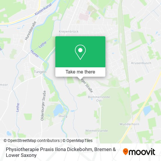 Physiotherapie Praxis Ilona Dickebohm map