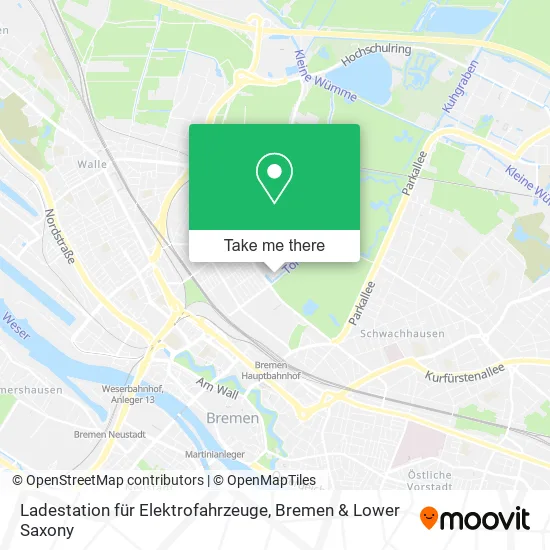 Карта Ladestation für Elektrofahrzeuge