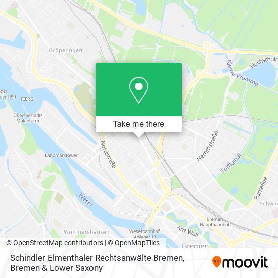 Карта Schindler Elmenthaler Rechtsanwälte Bremen