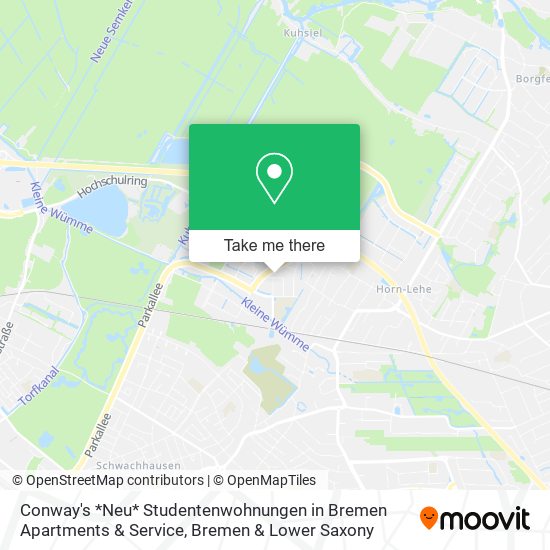 Conway's *Neu* Studentenwohnungen in Bremen Apartments & Service map