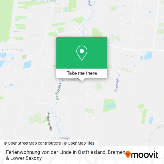 Карта Ferienwohnung von der Linde in Ostfriesland
