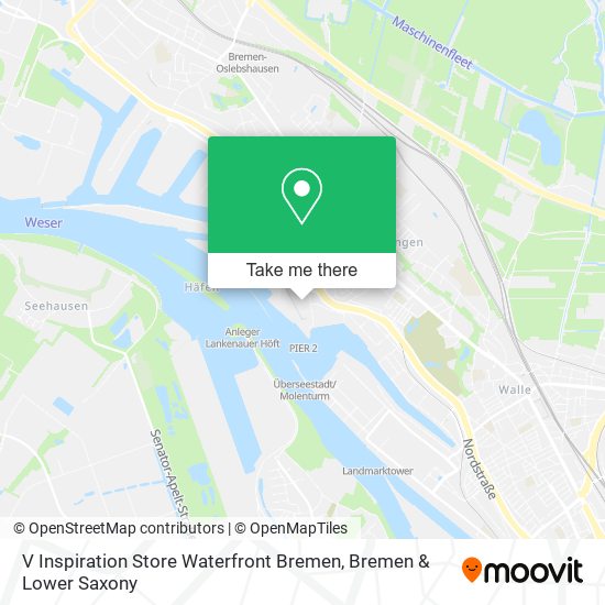 V Inspiration Store Waterfront Bremen map