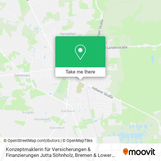Konzeptmaklerin für Versicherungen & Finanzierungen Jutta Söhnholz map